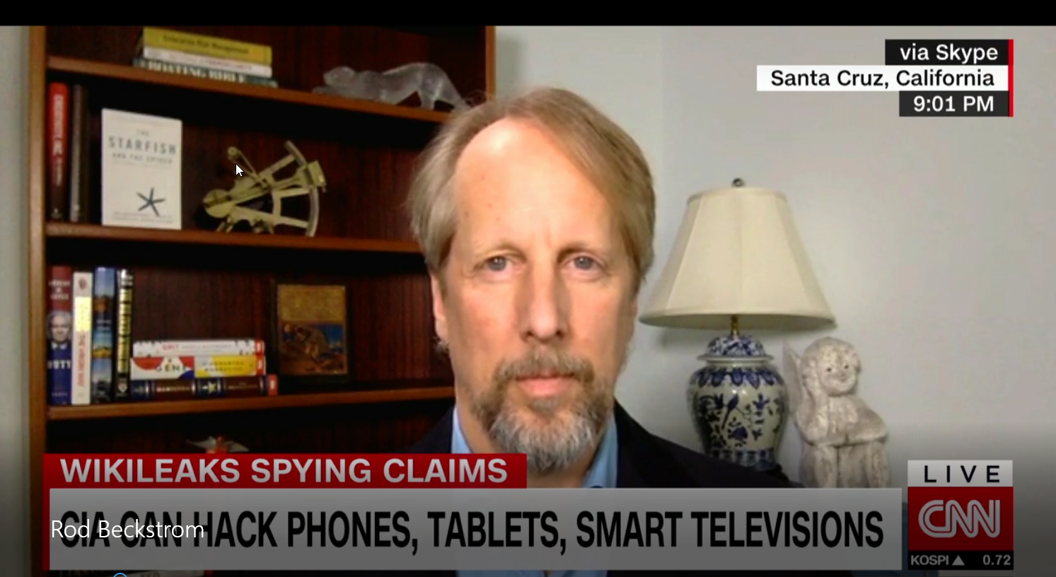 Rod Beckstrom on CNN discussing Cybersecurity